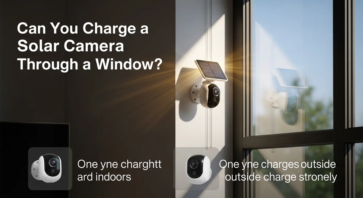 Can you charge a solar camera through a window?