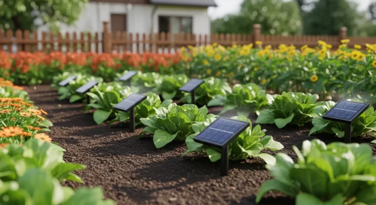 Solar powered pest repellers for gardens