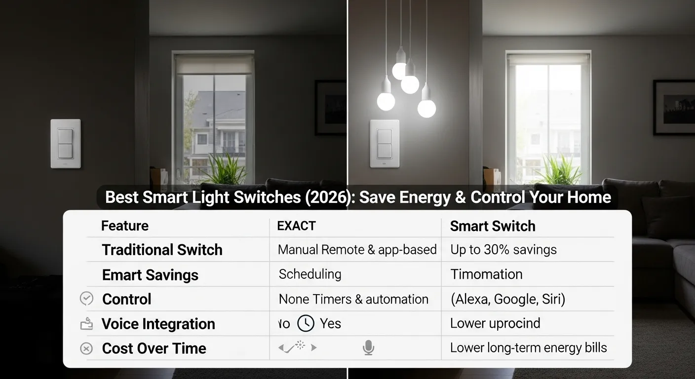 Best Smart Light Switches (2026): Save Energy & Control Your Home