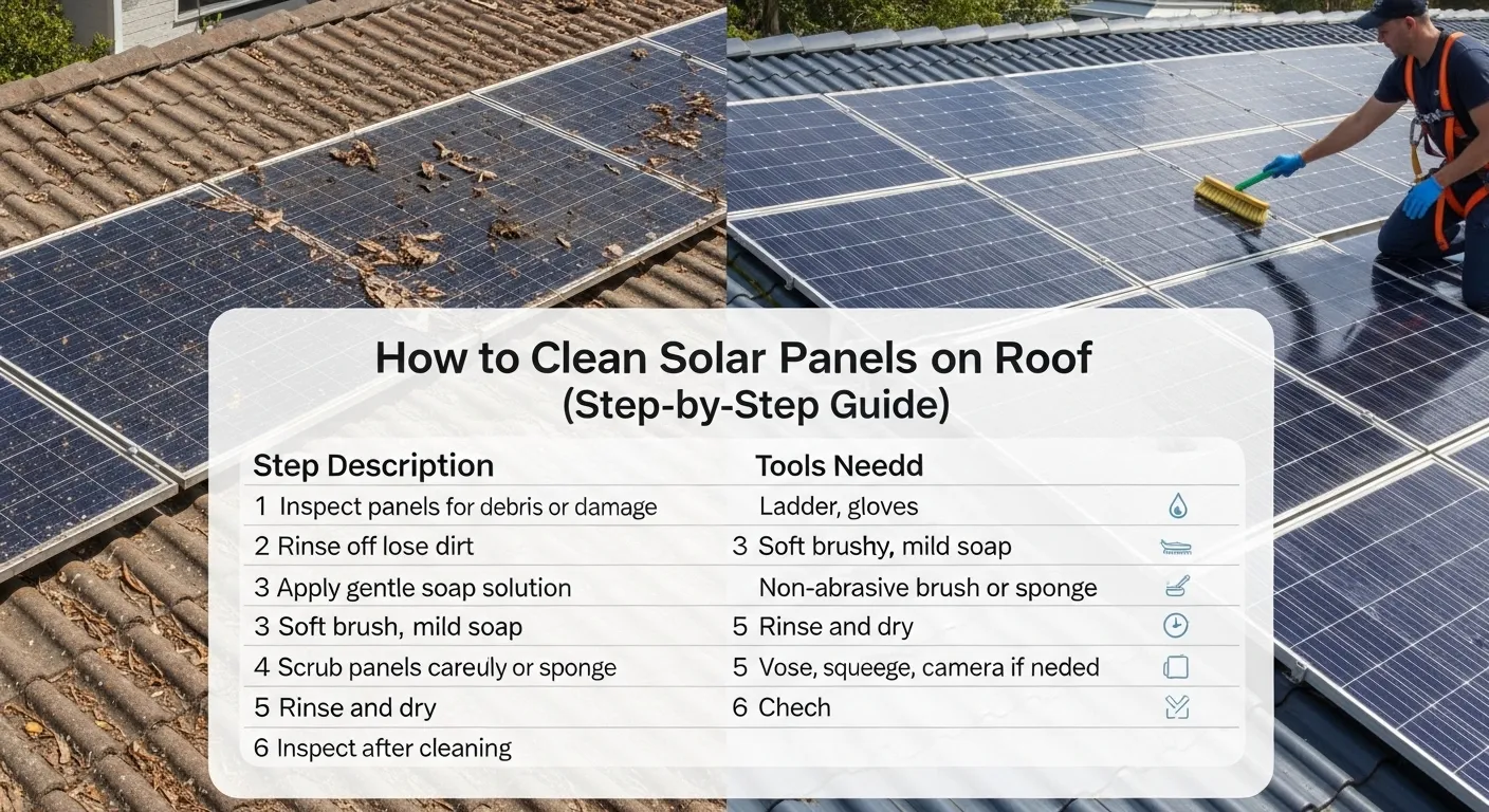 How to Clean Solar Panels on Roof (Step-by-Step Guide)