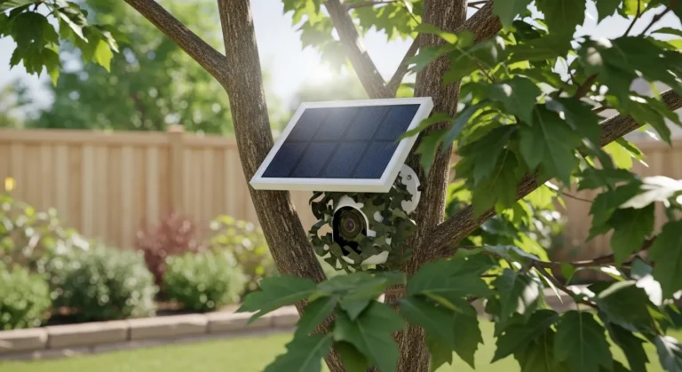 How to hide solar security cameras in trees