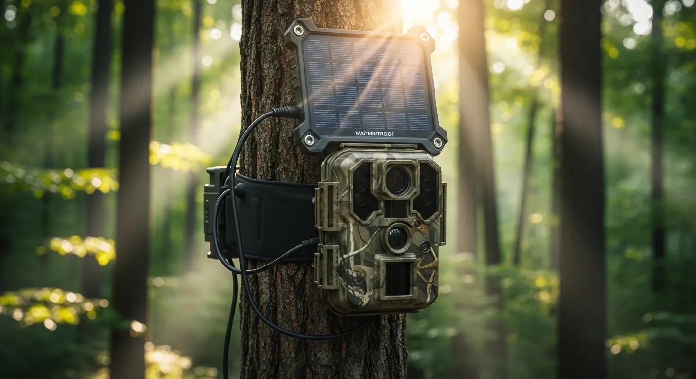 Weatherproof solar chargers for trail cameras