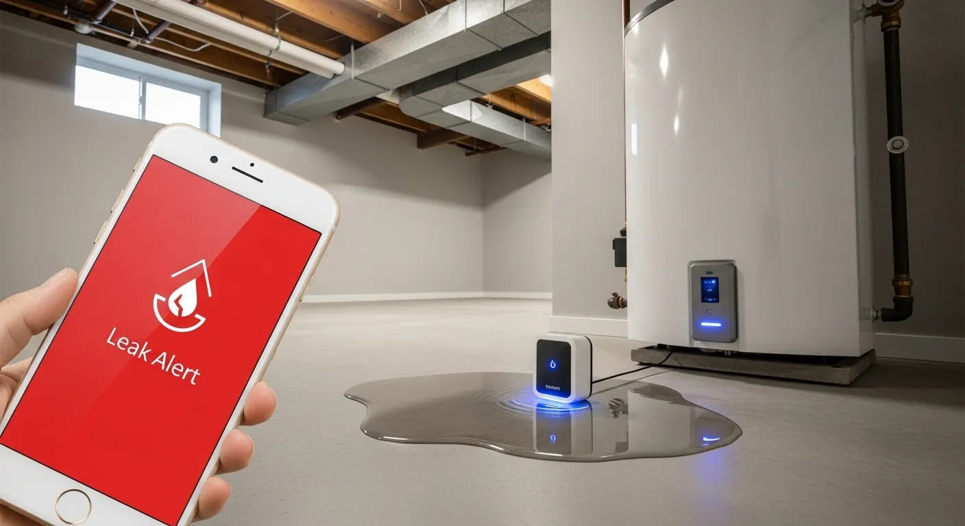 Smart water leak detectors for basement protection