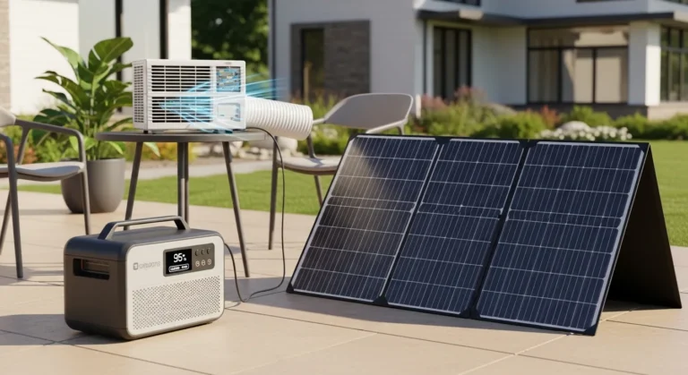 Can I run an AC on a portable solar generator?