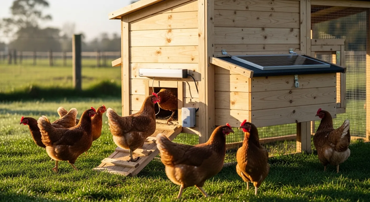 Automatic solar chicken coop door openers