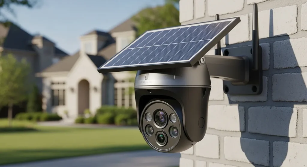 Solar cameras with PTZ (Pan-Tilt-Zoom) features