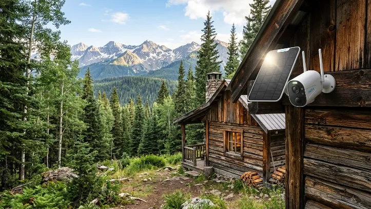 Wireless solar cameras for remote cabins without wifi