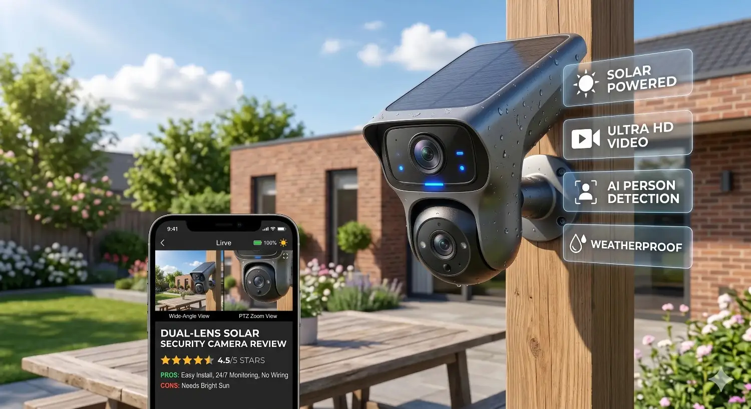 5 Dual-Lens Solar Security Cameras That Catch Thieves