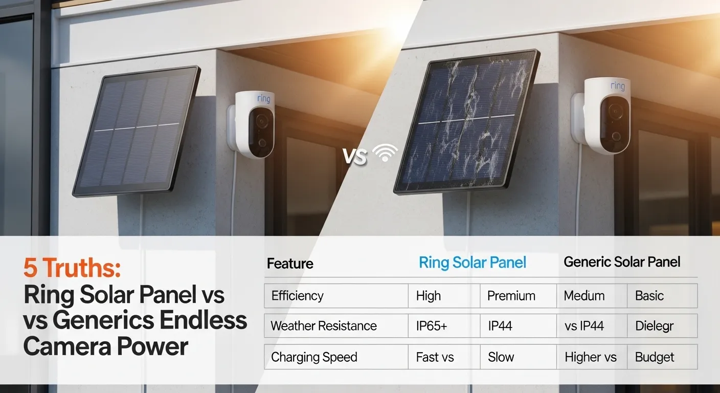 5 Truths:Ring Solar Panel vs Generics for Endless Camera Power
