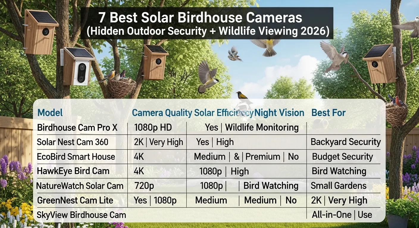 7 Powerful Solar Birdhouse Cameras for Hidden Outdoor Security & Wildlife Viewing (2026 Guide)