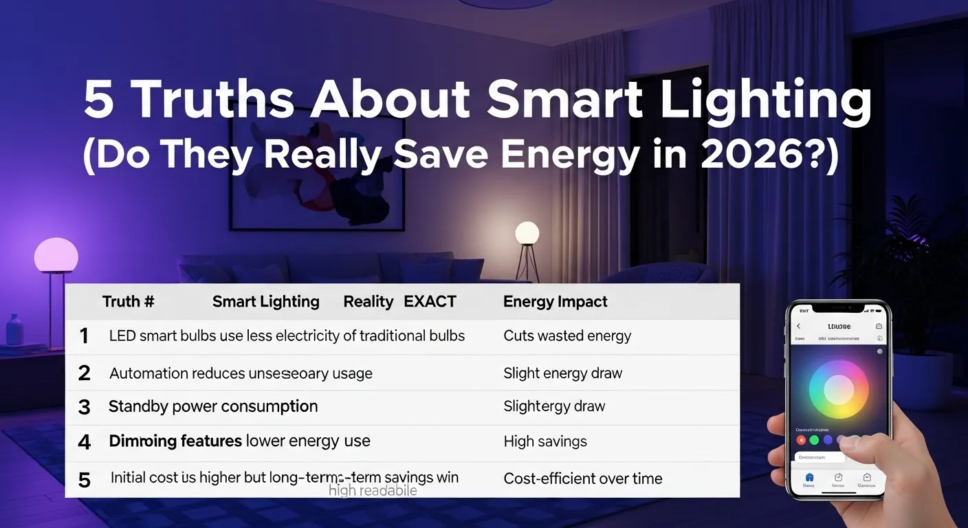5 Truths About Smart Lighting (Do They Really Save Energy in 2026?)