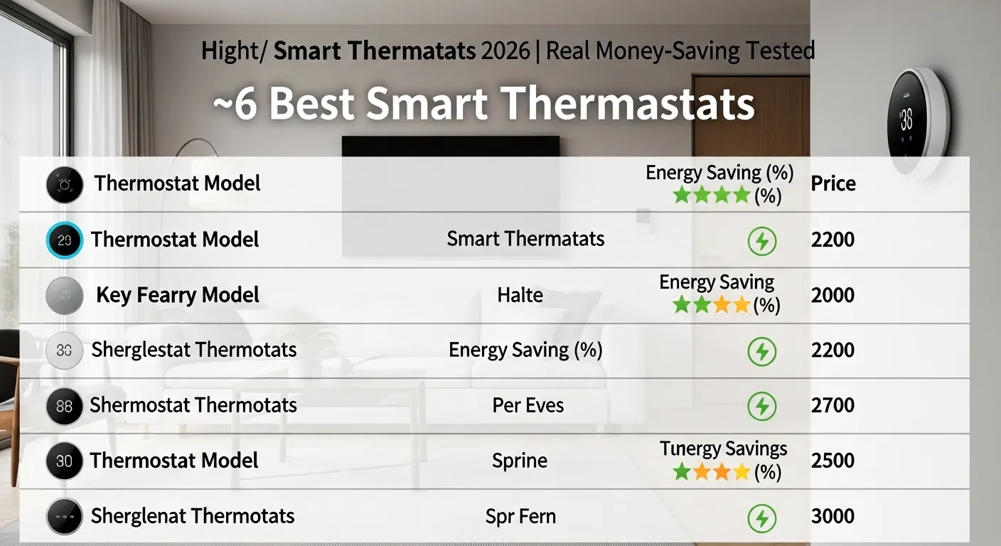 6 Best Smart Thermostats (Real Money Saving Tested for Homes 2026)