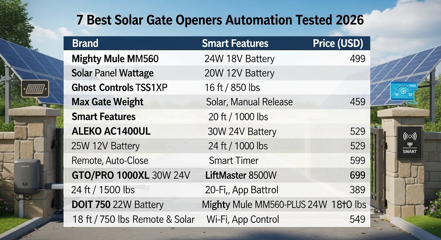 7 Best Solar Gate Openers Automation Tested 2026)