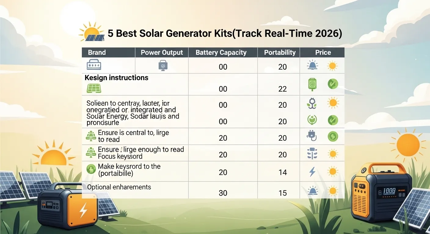 5 Best Solar Generator Kits(Track Real-Time 2026)