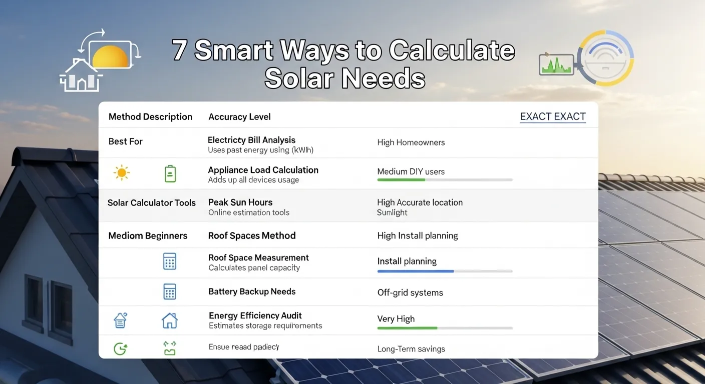 7 Smart Ways to Calculate Solar Needs