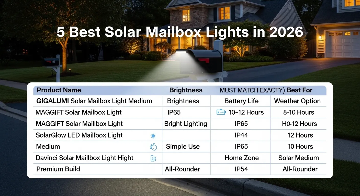 5 best solar mailbox lights in 2026