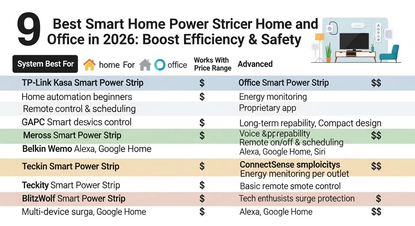 9 Best Smart Home Power Strips for Home and Office in 2026: Boost Efficiency & Safety