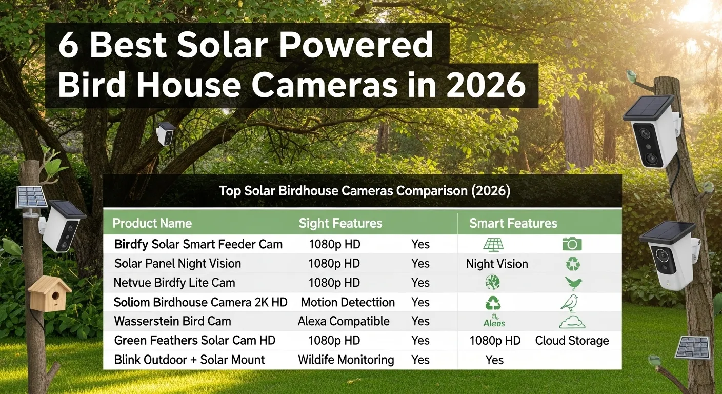 6 best solar powers bird house camers in 2026