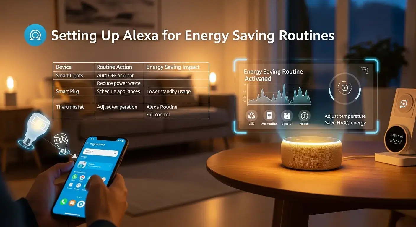 Setting up Alexa for energy saving routines