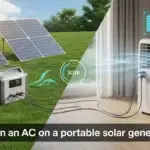Can I run an AC on a portable solar generator?