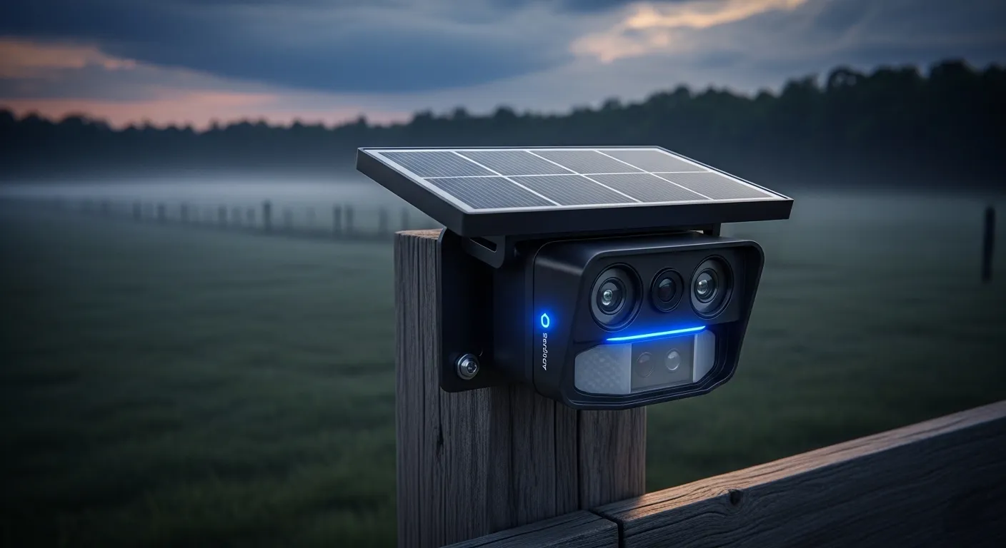 Solar perimeter alarms for large properties