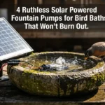 Solar powered fountain pumps for bird baths