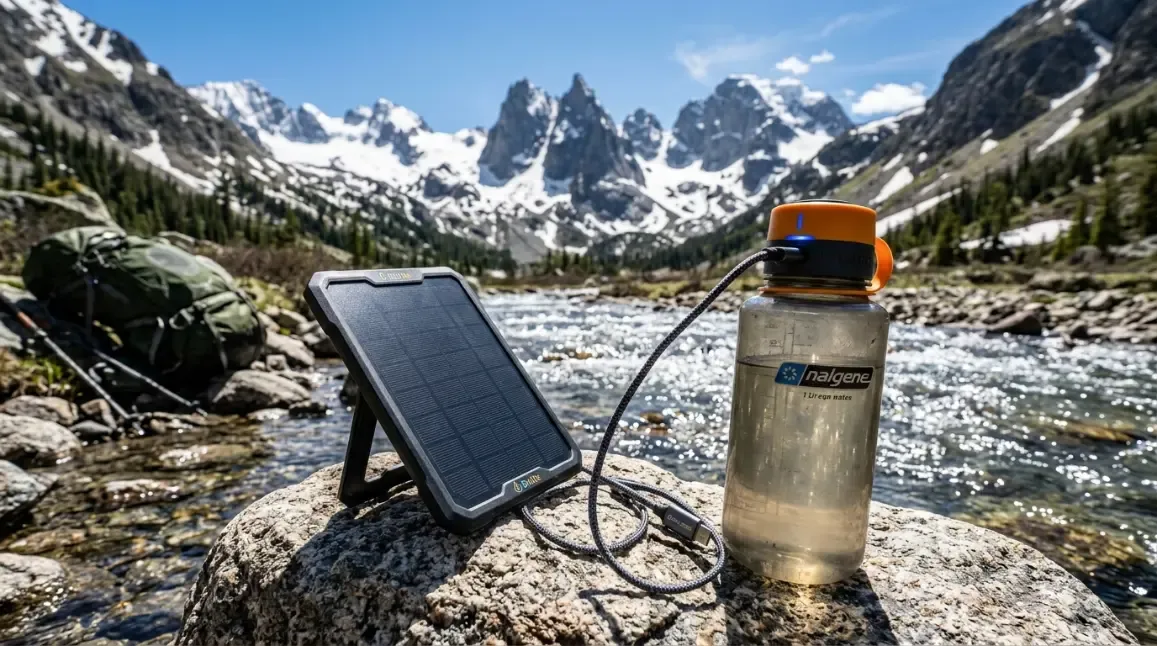 Solar Powered Water Purifier for Backpacking