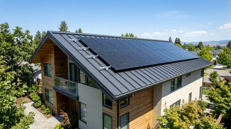 Solar panel mounting system engineered for a standing seam metal roof without punctures.